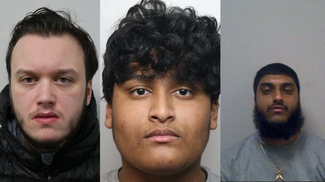 Left to right: Headshots of Callum Picari, Aza Siddeeque, and Vijayasidhurshan Vijayanthan - those charged in relation to OTP Agency. Images courtesy of the National Crime Agency Left to right: Headshots of Callum Picari, Aza Siddeeque, and Vijayasidhurshan Vijayanathan - those charged in relation to OTP Agency. Images courtesy of the National Crime Agency